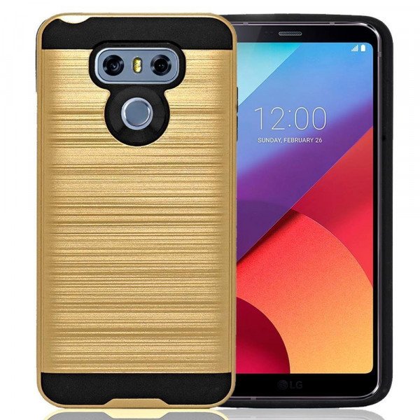 Wholesale LG G6 Armor Hybrid Case (Gold)